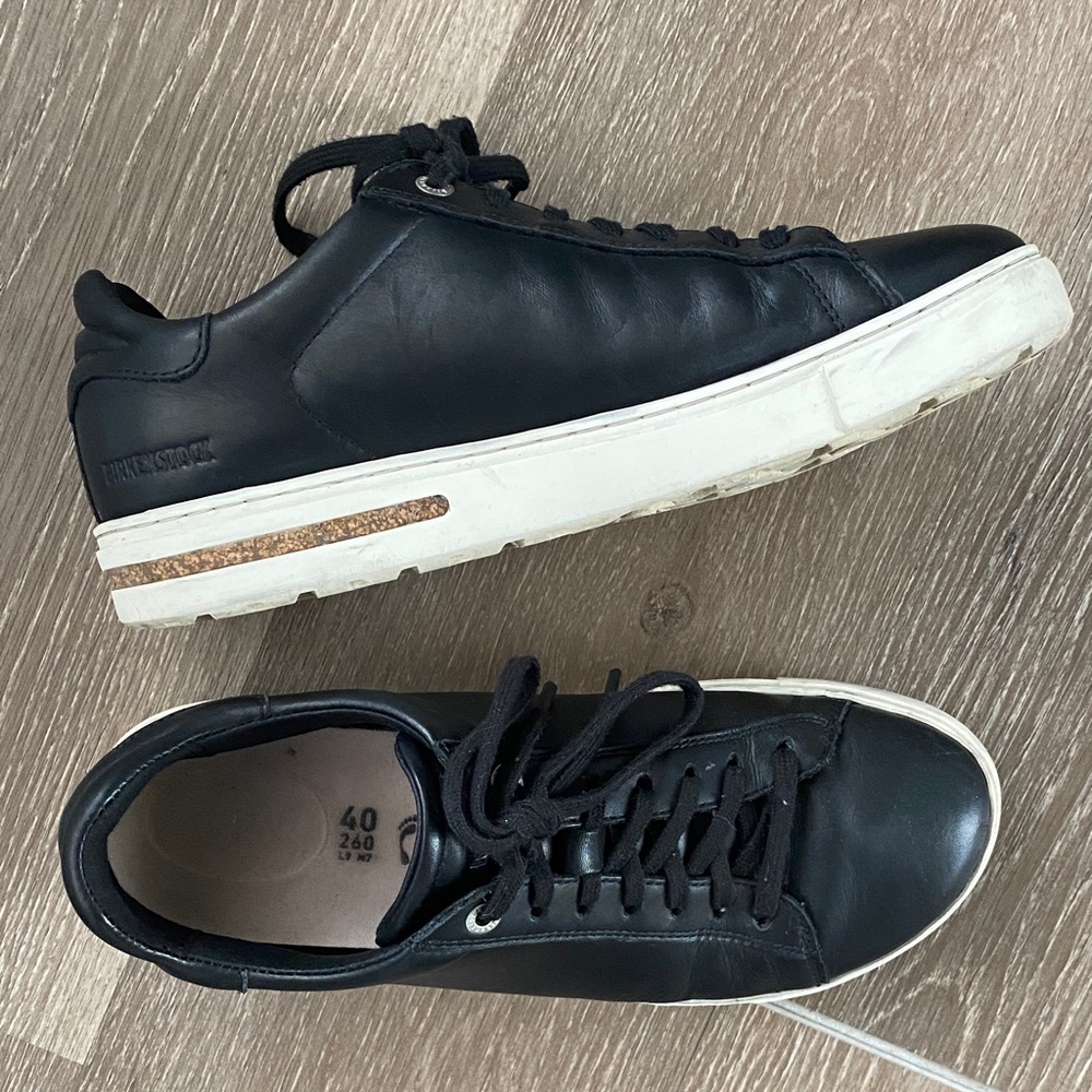 Birkenstock black leather sneakers